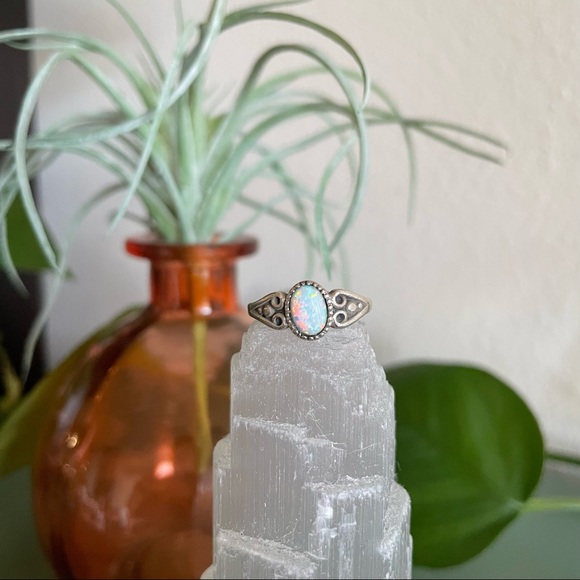 Opal Silver Ring - Picture 2 of 3